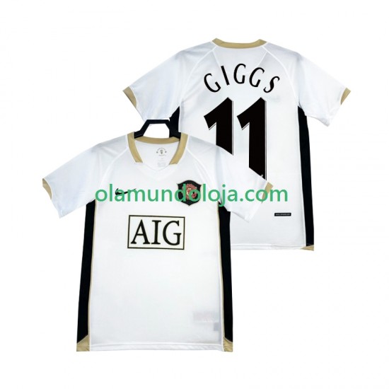 Camisola Manchester United GIGGS 11 -2007 Retro Homem Equipamento Segundo 2006 Manga Curta